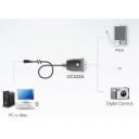Aten USB RS-232 adapter UC232A-AT, 35cm, RS-232, 230 Kbps, USB Type A Male, toetab Windows, Mac, Linux