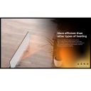 Smart premium-class infrared and convection heater up to 30m² 700W 11mm tempered glass panel with Wi-Fi 110×40×4 cm black AGH0002S Aeno