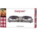 Beper Mini plītis 90.825, 1000+1500 W, čuguns/tērauds, 5 temperatūras līmeņi, brīdinājuma gaisma