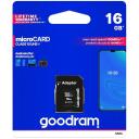 Goodram Atmiņas karte microSDHC M1AA-0160R12, 16GB, 100Mb/s, 10Mb/s, adapteris, magnētisma dro&scaron;s, triecienizturīgs