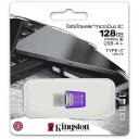 Kingston DataTraveler microDuo 3C DTDUO3CG3/128GB, 128 GB, 200 MB/s, USB Type-A, USB Type-C, Lilla, P&ouml;&ouml;ratav kate