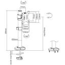 Digitus Lauahoidik DA-90397, 1xLCD, 15-32'', 8kg, 360&deg;, 30&deg; vertikaalne reguleerimine, must