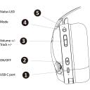 Subsonic Vektra bezvadu austiņas SA5717-2, 205g, balta, bezvadu, virs ausīm, iebūvēts mikrofons, skaļuma regulētājs