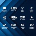 Shark Aktīvā TV antena SHA301CAR, 5m, 5V DC, 25&ndash;35 dBi, UHF 470&ndash;862 MHz, LTE filtrs, korozijizturīga