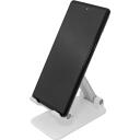 Sbox Mobilais telefons turētājs PS-09, 4''-10'', 140g, alumīnijs, plastmasa, silikons, balta/pelēka