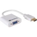 Sandberg HDMI į VGA keitiklis 508-69, VGA (D-Sub) patinas, HDMI A tipo (standartinis) patelė, balta, RoHS