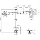 Sbox Monitora stiprinājums LCD-352/2-2, 2, 75x75, 100x100, 9kg, 17 collas, 32 collas, +45&deg;/-45&deg;, +90&deg;/-90&deg;, +180&deg;/-180&deg;, 407mm