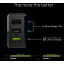 Green Cell Adapteris CHARGC03, 30 W, Europlug, melna krās.