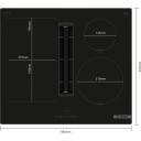 Bosch | PVS611B16E | Induction hob with integrated ventilation system | 60 cm | Number of burners/cooking zones 4 | B | Black | Touch