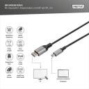 Digitus DisplayPort kabelis DB-340106-020-S, 2 m, 8K60Hz atbalsts, 4K144Hz atbalsts, MST, 80 Gbps
