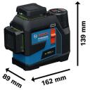 Bosch laseritase GLL 12V-100-33 CG 0601065401, 12V, 0.3mm/m, 4&deg;, IP65, 3x360&deg;, vastupidav korpus