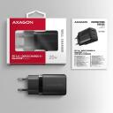 Axagon мобильное зарядное устройство ACU-PQ20 20W, 2 порта, 100-240V, QC 4+, PD 3.0, черный, быстрая зарядка, защита от перегрузки