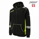 Auk&scaron;tos matomumo striukė su gobtuvu, Pesso, JERSEY_HV-2XL, juoda/geltona, 2XL