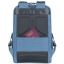 Rivacase Seljakott BISCAYNE 8365BLUE, 17.3", 850g, pol&uuml;ester, monokroomne, 2 taskut, ergonoomiline disain