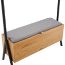 Drēbju pakaramais AALBORG ar soliņu 97x32xH180cm, ozols 45095