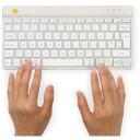 R-Go Tools klaviatuur RGOCOUSWLWH, kompaktne klaviatuur pausitarkvaraga, QWERTY, Bluetooth 5.0, valge