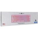 White Shark WAKIZASHI 2 GK-002421V2, mechaninė, rožinė, 63 klavi&scaron;ai, USB, 1.5m laidas, mėlyni jungikliai, ap&scaron;vietimas