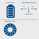 Akumuliatorinis sniego pūtėjas, Scheppach, 5908107400, 40 cm, 20 cm