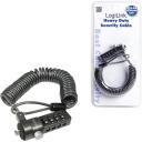 Logilink Notebook Coil Cable Lock NBS004, 1.8m, melna, kombinācijas slēdzene, izturīgs tērauda kabelis