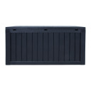 Uzglabāšanas kaste BOMM 117,5x47,5xH59cm/300L, melna plastmasa 28579