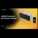 Smart premium-class infrared and convection heater up to 30m² 700W 11mm tempered glass panel with Wi-Fi 110×40×4 cm black AGH0002S Aeno