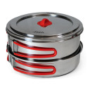 Nerūsējo&scaron;ā tērauda ģimenes gatavo&scaron;anas komplekts, 3 katli, panna, silikona rokturi, R381814, COGHLANS