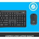 Logitech Клавиатура и мышь MK295 920-009800, беспроводные, 10м, 3 кнопки, батарея клавиатуры AA, батарея мыши AA