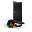 Montech CPU Jahuti LIGHTFLOW 240 ARGB (B), 2x120mm, 129.5m&sup3;/h, 2.39mmH2O, FDB, 6 aastat garantiid