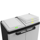 Atkritumu šķirošanas tvertne, sistēma Split Premium 110L Recycling system 68x39x92cm pelēka/melna KETER
