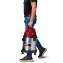 Bezvadu mitrā/sausā putekļu sūcējs, EINHELL, 2347130, 20 L nerūsējo&scaron;ā tērauda tvertne, 36 mm &scaron;ļūtene, 1,5 m &scaron;ļūtene, 3 uzgaļi, bez akumulatora un lādētāja.