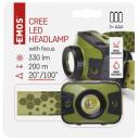 Emos CREE LED galvos žibintas P3539, 330 lm, 200 m, 3x AAA, 5 režimų, IP43, smūgiams atsparus