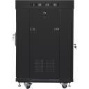 Lanberg Rack kapp 19" vabalt seisv 15U/600x600, FF01-6615-12BL, RAL 9004, 60cm, 60cm, 89.8cm, 2 jahutusventilaatorit, klaasuks