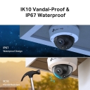 VIGI 4MP spalvota kupolo kamera, TP-Link, VIGI C240(4mm), 4 mm, IP67, IK10, H.265+/H.265/H.264+/H.264