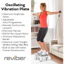 Reviber Svārstīgo vibrācijas plāk&scaron;ņu trenažieris RV-VIPL/ER-02, 500W, 16,5kg, 12mm amplitūda, 200kg lietotāja svars