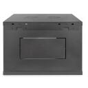 Digitus Sienas montāžas skapītis DN-19 09-U-EC-SW, 60cm, 45cm, 50.5cm, 9U, melns, cinkotas sliedes