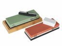 8pcs Knife Sharpening Stones Set with Angle Guide, GEKO, G81198, 400/1000 and 3000/8000 grit, corundum, bamboo base