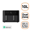 Elektriline õhufritüür kahe tsooniga Dual Zone süsteemiga ja 3D konvektsiooniga nutikas rakenduse kaudu juhitav 2700 W kogumaht 10 L must Xiaomi