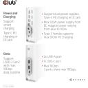 Club3D dokk CSV-1568 120W, 4 videot 16.2 Gbit/s, 4 USB 10G/5G, 1 Gigabit Ethernet, 2 audio, toiteadapter 120W