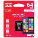 Goodram atmiņas karte microSD M1AA-0640R12, 64GB, 100MB/s, 10MB/s, UHS-I, SD adapteris