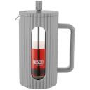 Resto French Press 90533, 1 Л, серый, боросиликатное стекло, фильтр из нержавеющей стали, пластиковая крышка, эргономичная ручка