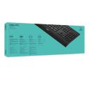 Logitech klaviatuur K280E 920-005217 USB, QWERTY, must, 10 miljonit klahvivajutust, t&auml;issuuruses randme tugi, kaabel