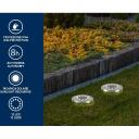 Beper Saules ceļu marķieru lampas P207ILO020, 2x115mm, IP44, melna un sudraba krāsa, integrēts dienas gaismas sensors