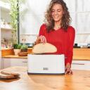 Black Decker Toaster BXTO1001E ES9600050B, 1000W, 240V, 1 nodalījums, 2 &scaron;ķēles, 7 brūninā&scaron;anas līmeņi, noņemama drupaču tvertne