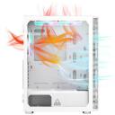 Montech Korpus X3GLASS(W), Midi Tower, 3x140mm, 1x120mm, 2x2.5", 2x3.5", RGB ventilaatorid, Tempered Glass