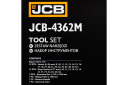 Jcb T&ouml;&ouml;riistade komplekt 36 tk JCB-4362M, Cr-V, 1/2", 36 tk, 19 otsikut, 12 s&uuml;gavat otsikut, T-kujuline k&auml;epide, metallkarp