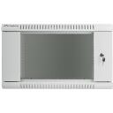 Lanberg 19" seinakapp WF01-6406-10S, 600mm, 6U, 60kg, IP20, klaasuks, 2 ventilaatoriavahet, 4 vertikaalset riba