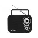 Muse 2 joslu pārnēsājamais radio M-051R, 4 x C akumulators, AC 230V, FM/MW, melns