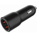 Gembird Auto Laadija TA-UC-A2QC36-CAR-01 36 W, 2 USB porti, 12-24 V, Kiire laadimine, &Uuml;levoolu kaitse