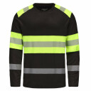 Hi-vis shirt Hvm, M, PESSO, black/yellow, 55% cotton, 45% polyester