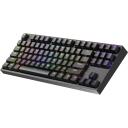 Genesis THOR 404 TKL klaviatūra NKG-2071, USB, Kailh Box Brown V2, melna, RGB, mehāniskā, Hot-Swap, stabilizatori